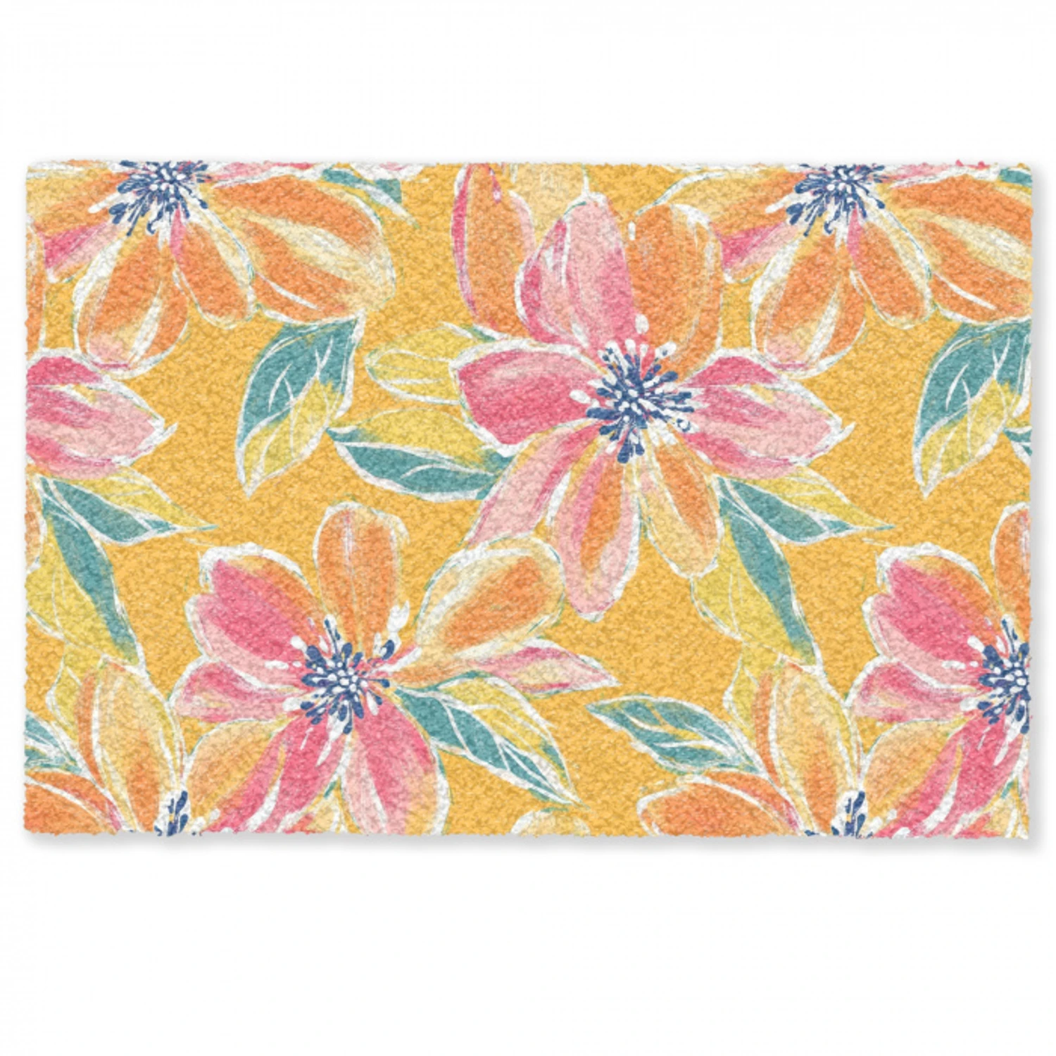 Textuur - Bloemen - Kleurrijk Deurmat klein 898 -zkaufland3d