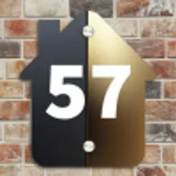 Half goud zwart - Traditioneel Naambord Huisje klein -sfeer6