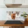 Schotse Hooglander - Sneeuw - Winter - Natuur - Dieren keuken achterwand spatscherm klein -sfeer2