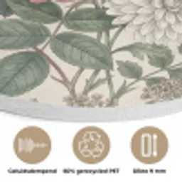 Romantisch - Design - Kleurrijk Akoestische PET Vilt - Rond klein -closeup_NL