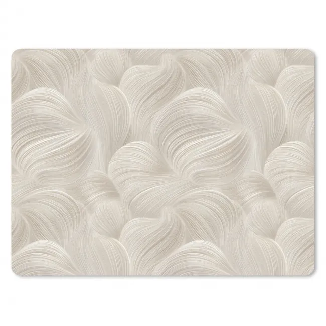 Muismat - Lijnen - Waaier - Beige