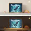 Dino - Blauw - Jongens Light Box met batterij (Wandlamp kind) middel -sfeer3_kind