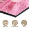 Badeend -Strik - Roze aluminium wit klein -closeup_NL