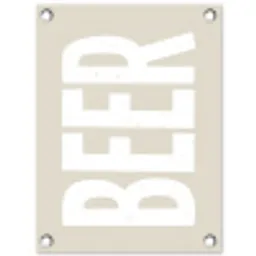 Beer - Japandi - Beige - Decoratie tuinposter los doek klein -3d
