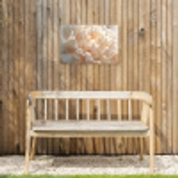 Close up - Pioenroos - Lichtroze Tuinposter op houten frame 2 cm dik klein -sfeer4