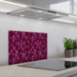 Bladeren - Patroon - Burgundy keuken achterwand spatscherm klein 900 -3d_schuin