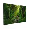 Zonnige Stralen in het Regenwoud Tuinposter op houten frame 2 cm dik klein -3d