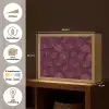 Bloemen - Patroon - Bordeauxrood Light Box met batterij (Wandlamp) middel 907 -USP_websiteoverzichtNL