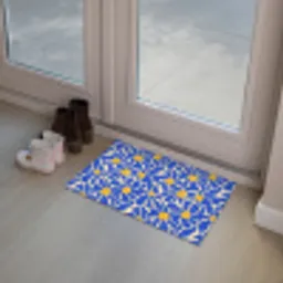 Abstract - Bloem - Blauw Deurmat klein 898 -sfeer3
