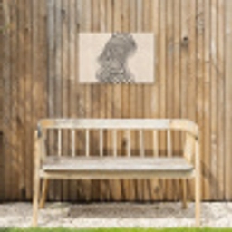 Lijnen - Abstract - Golvend - Zwart Tuinposter op houten frame 2 cm dik klein -sfeer4