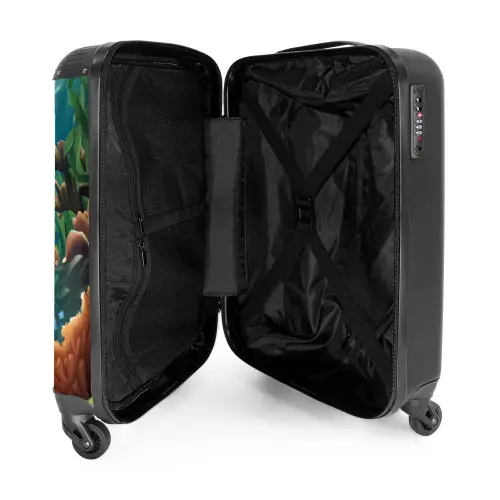 Zippy Zeeschildpad Koffer - NBS - Handbagage middel -binnenkant