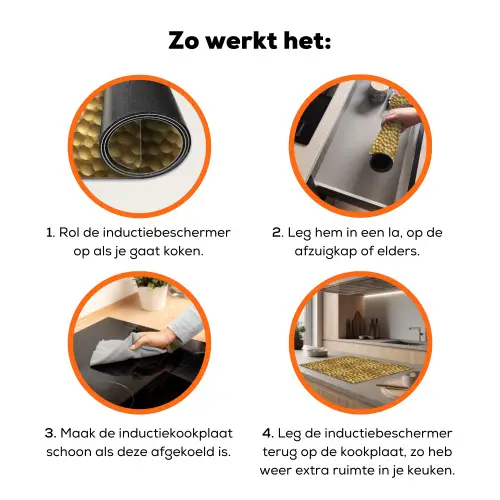Metaal - Dynamisch - Goud Inductie beschermer vinyl 3mm klein 276 -zzzzzzz-td-werking