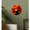 Oranje - Hoed - Vrouw Wandcirkel behangsticker klein -sfeer2