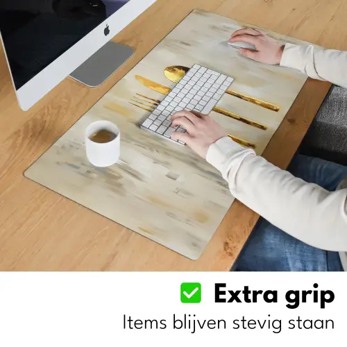 Verf - Goud - Bestek Muismat XXL klein -sfeer3