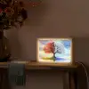Seizoenen - Kunst - Boom - Winter - Herfst Light Box met kabel (Tafellamp) klein -sfeer4