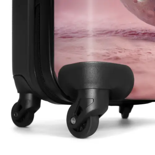 Roze monster op de maan NBS - Handbagage koffer - Kinderen Unisex middel -wiel