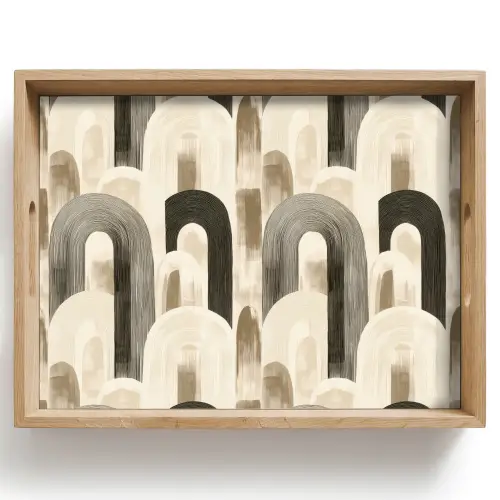 Abstract - Patroon - Bogen Dienblad Rechthoek middel 911 -z3d_shopping