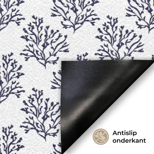 Oceaan - Koraal - Blauw - Wit Deurmat klein 898 -antislip_NL