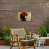 Vrouw - Appels - Rood - Bladeren Tuinposter op houten frame 2 cm dik klein -sfeer3