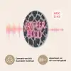 Panterprint - Zwart - Neonletters - Roze Akoestische PET Vilt - Rond klein -USP_NL