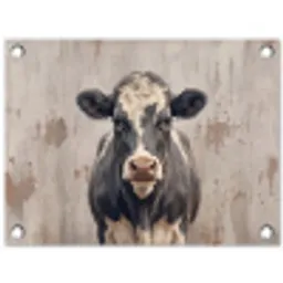 Koe - Portret - Dieren - Modern tuinposter los doek klein -3d