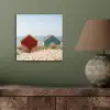 Strand - Huisjes - Kleurrijk - Duinen aluminium wit klein -sfeer2
