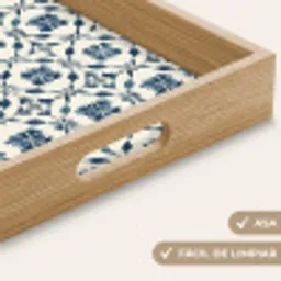 Grafisch - Tegel - Blauw Dienblad Rechthoek middel 911 -USP_HandgreepES