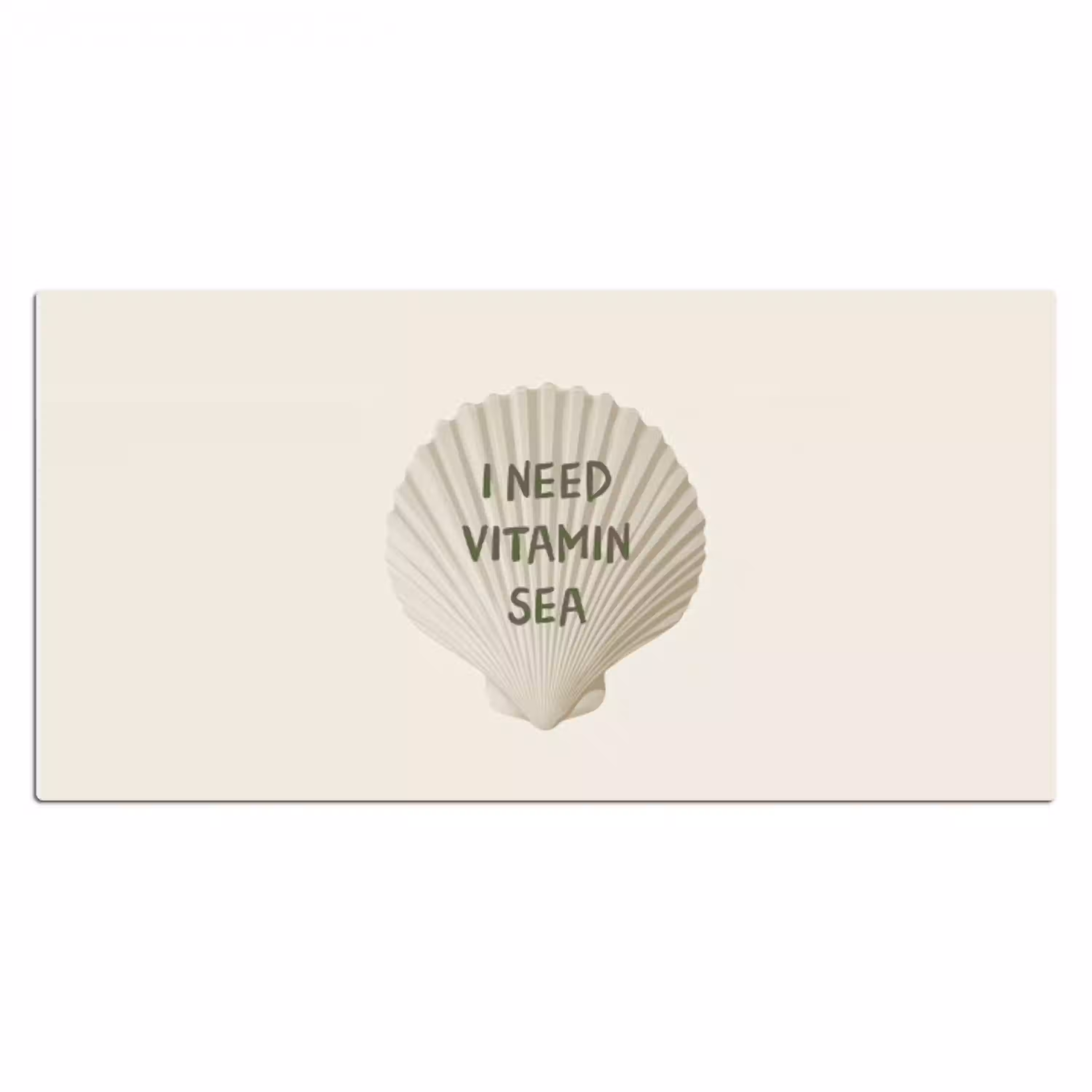 Schelp - Quote - Groen Muismat XXL klein -3d_leeg