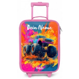 Monstertruck - Abstract - Verfspatten - Kleurrijk Kinderkoffer - Roze klein -zz3dotto