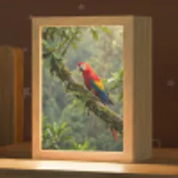 Ara - Jungle - Rood Light Box met kabel (Kinderlampje) klein -zzz_3d_website