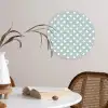 Hartjes - Blauw - Patroon - Strepen Wandcirkel plexiglas klein 852 -sfeer4