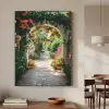 Doorkijk - Bloemen - Natuur - Bloementuin Textielframe - compleet frame klein -sfeer2