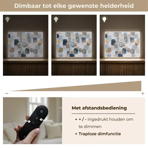 Abstract - Goud - Vormen Light Box met batterij (Wandlamp) middel -USP_dimbaarNL