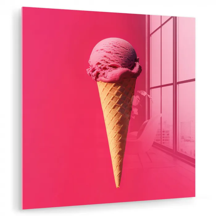 Schepijs - Roze - Hoorntje plexiglas 5mm klein -zzzproduct_nieuw