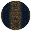 Slang - Boa - Bruin - Blauw Wandcirkel plexiglas klein 852 -3d