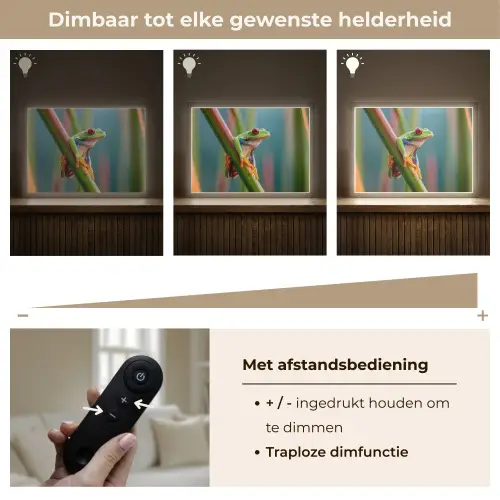 Kleurrijke kikker - Groene stengel - Alert Light Box met batterij (Wandlamp) middel -USP_dimbaarNL