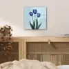 Tulpen - Blauw - Bladeren plexiglas 5mm klein -sfeer4