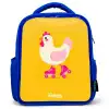 Kip - Rolschaatsen - Geel Kinderrugzak - Blauw middel -3d