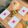 Lippen - Bisou - Blauw Placemat vinyl groot -zzsfeer5_Kitchenyeah-website