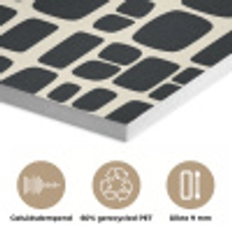 Modern - Organisch - Zwart PET vilt klein 837 -closeup_NL