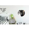 Panter - Zwart - Abstract - Verfstreken Wandcirkel aluminium klein -kinderkamer