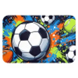 Sport - Ballen - Kleurrijk Badmat klein -3d