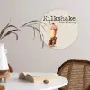Milkshake - Kers - Rietje Wandcirkel plexiglas klein -sfeer4
