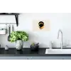 Abstract ontwerp - Zwarte cirkel - Verfvlekken Muursticker klein -keuken