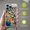 Dorp - Heuvels - Landschap - Bomen Hoesje iPhone 16 Pro Max met koord klein -sfeer2_NL