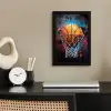 Graffiti - Basketbal - Sport - Zwart - Street art fotolijst zwart zonder passe partout klein -sfeer1