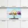 Macarons - Kleurrijk - Pastel keuken achterwand 2 middel -3d