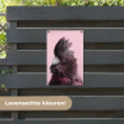 Kaketoe - Vogel - Roze tuinposter los doek klein -sfeer3