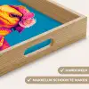 Bloemenkrans - Hagedis - Kimono - Paars Dienblad Rechthoek middel -USP_HandgreepNL