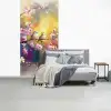 Vogels - Bloemen - Roze fotobehang vinyl groot -slaapkamer